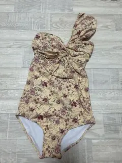 ワンショルダー小花柄水着