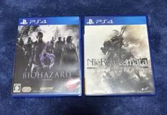 PS4 ソフト バイオハザード6 ニーアオートマタ 2点セット