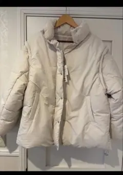 tiptop ベスト2wayフェイクダウンブルゾン　アイボリー