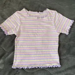 MUO フリル付きストライプTシャツ サイズ140 子供　キッズ