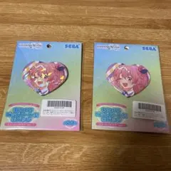 桃井愛莉　プロジェクトセカイ　キラキラビッグハート型缶バッジ　２個
