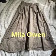 美品　ミラオーウェン　フレアロングスカート ゴムウエスト　上品