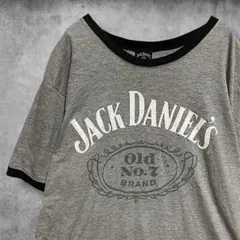 CAOJ リンガー Tシャツ ジャックダニエル JACK 酒 ウイスキー グレーのサムネイル