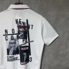 NO COMMENT PARIS ノーコメントパリ プリント ポロシャツ Sのサムネイル