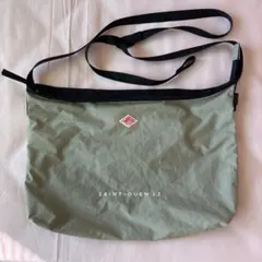 【美品】DANTON ダントン ナイロン サコッシュ／軽量・撥水　緑っぽいグレー