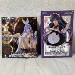 デートアライブ フィギュアセット夜刀神十香猫耳メイド、祟宮澪バニー【新品未開封】