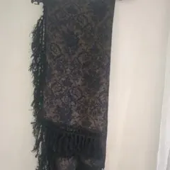 エレガントなフリンジ付きストールミセス、シニア