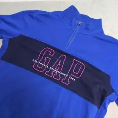 GAP ギャップ ハーフジップ スウェット サイズL ブルー/ネイビー