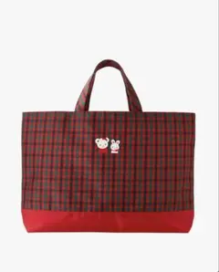 ファミリア　バック　トートバッグ　レッスンバック　赤