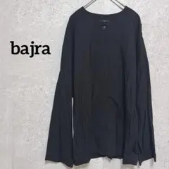 バジュラ ノーカラー ジャケット 黒 比翼ボタン 春ジャケットのサムネイル