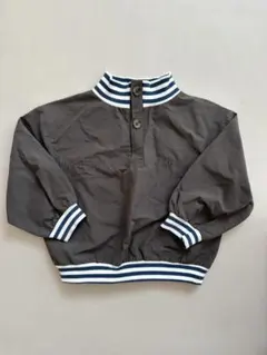 キッズ ブルゾン ジャンパー ストライプ襟 袖口裾ゴム