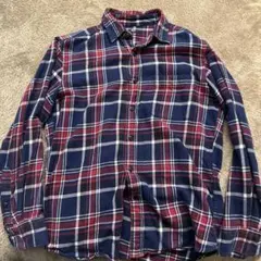 ユニクロ M ネルシャツ 赤と青のチェック