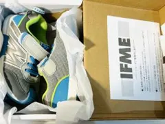 IFME スニーカー 15.5cm グレー/ブルー/グリーン