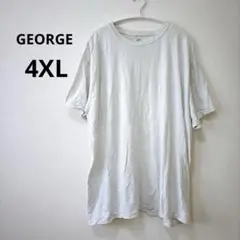 ジョージ Tシャツ クルーネック 半袖 4XL 白 綿100 ルームウェアのサムネイル