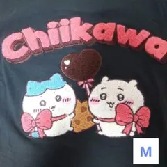 ちいかわ ハチワレ　うさぎ　Tシャツ ブラック 刺繍