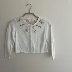 Laura Ashley girls 花柄刺繍 カーディガン