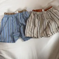 &mignon ストライプ ショートパンツ 2枚セット　バースデイ　95