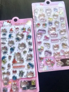【海外限定正規品】ハローキティ 立体シール 2シートセット　50周年記念