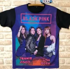 ブラックピンク　Tシャツ　XXLサイズ　管7023 海外製