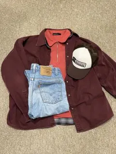 【カーハート】carhartt シャツジャケット カバーオール ワークジャケット