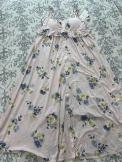 タグ付新品　ジェラートピケ 花柄 キャミソールワンピース ルームウェアのサムネイル