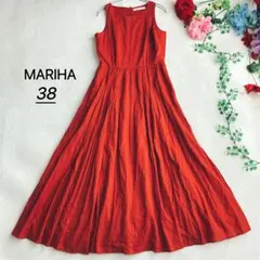 MARIHAマリハ★夏のレディのドレス Aライン ワンピース マキシ丈 プリーツ