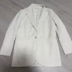 H&M ホワイト シングルボタン レディースジャケットブレザー