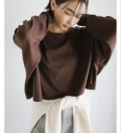 evernavy ソフトフライス長袖Tシャツ 《ショート丈 》 M