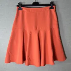 美品【UNTITLED】フレアスカート(2M)オレンジオフィス◎ ベルト付き