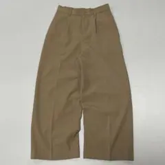 00s~ レーヨン 1タック センタープレス スラックス スムース生地 ワイド