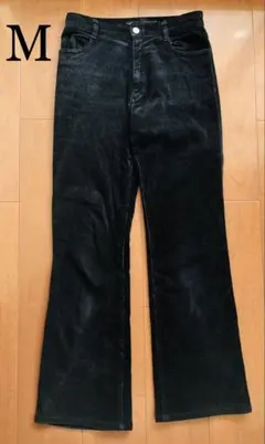 NICE CLAUP ストレートパンツ　黒 サイズMのサムネイル