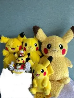 ポケットモンスター ポケモン ぬいぐるみ ピカチュウ まとめ売り 5点セット