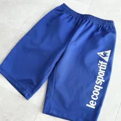ルコックスポルティフ ハーフパンツ ゴルフウェア ロゴ入り ブルー M