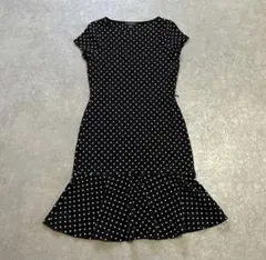 ローレンラルフローレン　 水玉ワンピース　黒