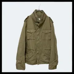 1633　ティアンエクート【FREE】長袖　ジャンパー　ミリタリー　ベージュ