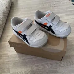 asics ベビーシューズ ホワイト/ブラック/オレンジ