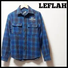LEFLAH　レフラー　メンズ　Ｍサイズ　長袖ネルシャツ　ウール
