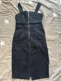 ZARAザラ　ブラックデニム　タイトワンピース
