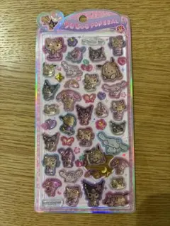 正規品　クラックス　日焼けサンリオキャラクターズ　キティ　うるちゅるポップシール