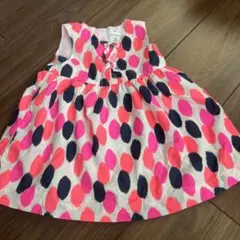 carter's ドット柄 ノースリーブワンピース 12ヶ月