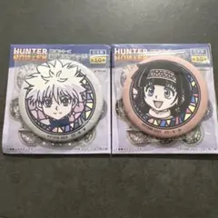 HUNTER×HUNTER 切り絵 和紙缶バッジ　キルア　アルカ