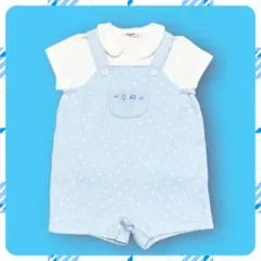 極美品 ファミリア 80 春物 ロンパース 刺繍 レトロ 夏物 ファンシー