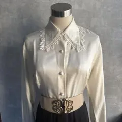 古着　ヴィンテージ レース　ブラウス　　レトロ　used ビンテージ　希少