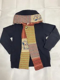 デニムアンドダンガリー 130スヌーピー　カーディガン 羽織り　トレーナー