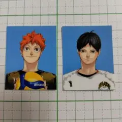 ハイキュー!!①証明写真風ステッカー　最強ジャンプ付録　影山飛雄 日向翔陽