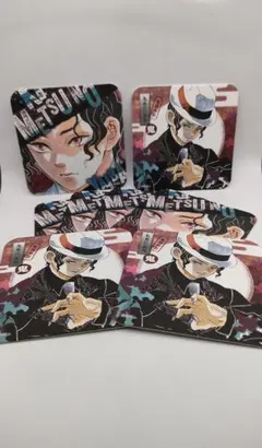 【鬼滅の刃】鬼舞辻無惨　アートコースター　5+3枚セット