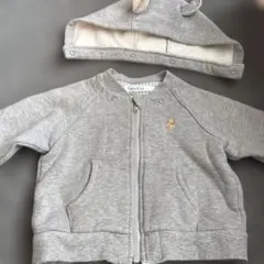 familiar フード付きトレーナー 70サイズ グレー