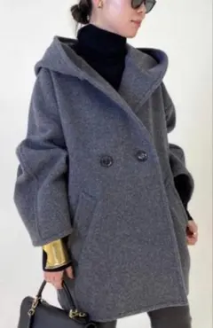 ★美品★AP STUDIO ライトモッサフードコート　グレー