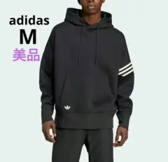 【美品】adidas アディカラー　パーカー 黒　3本ライン　アディダス