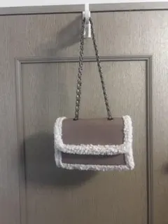 ボアトリミング チェーンショルダーバッグ